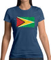 Guyana Grunge Style Flag Womens T-Shirt