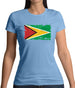 Guyana Grunge Style Flag Womens T-Shirt