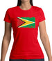 Guyana Grunge Style Flag Womens T-Shirt