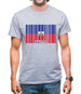 Haiti Barcode Style Flag Mens T-Shirt