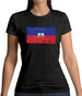 Haiti Grunge Style Flag Womens T-Shirt