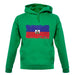 Haiti Grunge Style Flag unisex hoodie