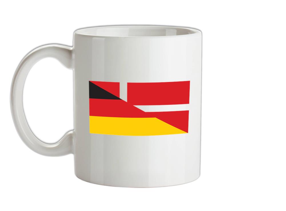 Half German Half Danish Flag Ceramic Mug