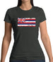 Hawaii Grunge Style Flag Womens T-Shirt