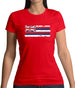 Hawaii Grunge Style Flag Womens T-Shirt