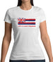 Hawaii Grunge Style Flag Womens T-Shirt