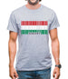 Hungary Barcode Style Flag Mens T-Shirt