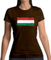 Hungary Grunge Style Flag Womens T-Shirt