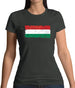 Hungary Grunge Style Flag Womens T-Shirt