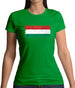 Hungary Grunge Style Flag Womens T-Shirt