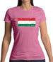 Hungary Grunge Style Flag Womens T-Shirt