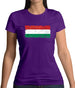 Hungary Grunge Style Flag Womens T-Shirt