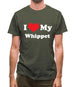I Love My Whippet Mens T-Shirt