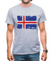 Iceland Grunge Style Flag Mens T-Shirt