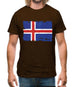 Iceland Grunge Style Flag Mens T-Shirt