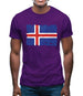 Iceland Grunge Style Flag Mens T-Shirt