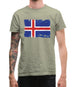 Iceland Grunge Style Flag Mens T-Shirt