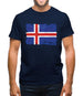 Iceland Grunge Style Flag Mens T-Shirt