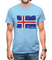 Iceland Grunge Style Flag Mens T-Shirt