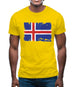 Iceland Grunge Style Flag Mens T-Shirt