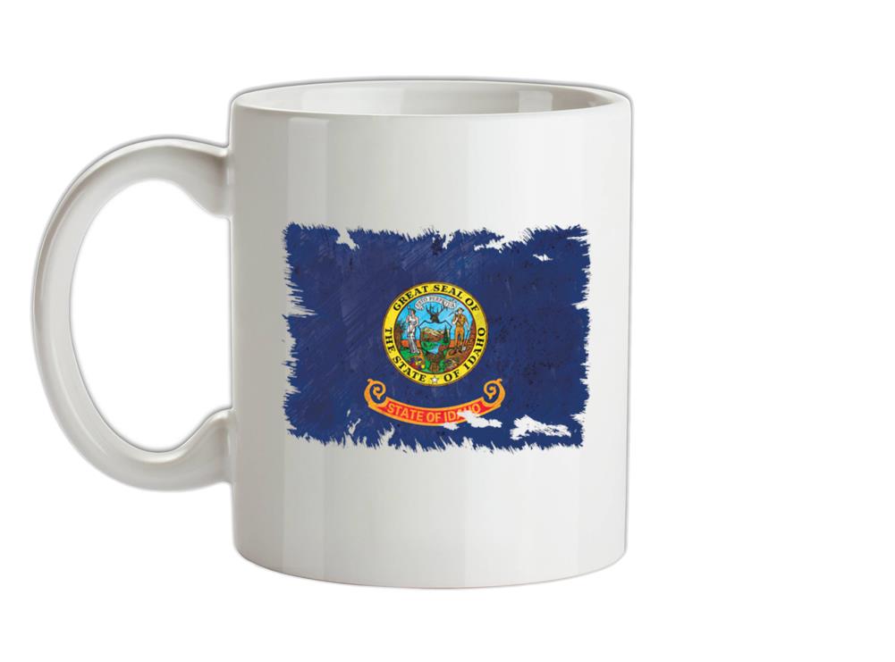 Idaho Grunge Style Flag Ceramic Mug