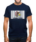 Illinois Barcode Style Flag Mens T-Shirt