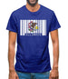 Illinois Barcode Style Flag Mens T-Shirt