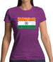 India Grunge Style Flag Womens T-Shirt