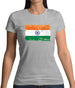 India Grunge Style Flag Womens T-Shirt