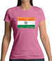 India Grunge Style Flag Womens T-Shirt