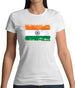 India Grunge Style Flag Womens T-Shirt