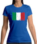 Italy Grunge Style Flag Womens T-Shirt