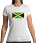 Jamaica Grunge Style Flag Womens T-Shirt