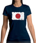 Japan Grunge Style Flag Womens T-Shirt