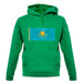 Kazakhstan Grunge Style Flag unisex hoodie