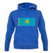 Kazakhstan Grunge Style Flag unisex hoodie