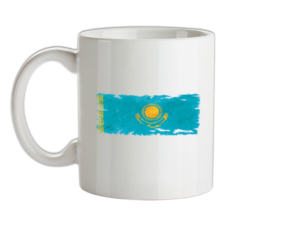 Kazakhstan Grunge Style Flag Ceramic Mug