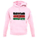 Kenya Grunge Style Flag unisex hoodie