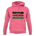 Kenya Grunge Style Flag unisex hoodie