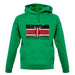 Kenya Grunge Style Flag unisex hoodie