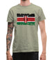 Kenya Grunge Style Flag Mens T-Shirt