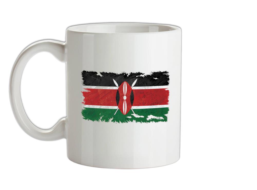 Kenya Grunge Style Flag Ceramic Mug