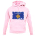 Kosovo Grunge Style Flag unisex hoodie