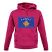 Kosovo Grunge Style Flag unisex hoodie