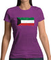 Kuwait Grunge Style Flag Womens T-Shirt