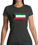 Kuwait Grunge Style Flag Womens T-Shirt