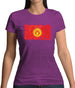 Kyrgyzstan Grunge Style Flag Womens T-Shirt