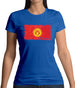 Kyrgyzstan Grunge Style Flag Womens T-Shirt