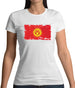 Kyrgyzstan Grunge Style Flag Womens T-Shirt