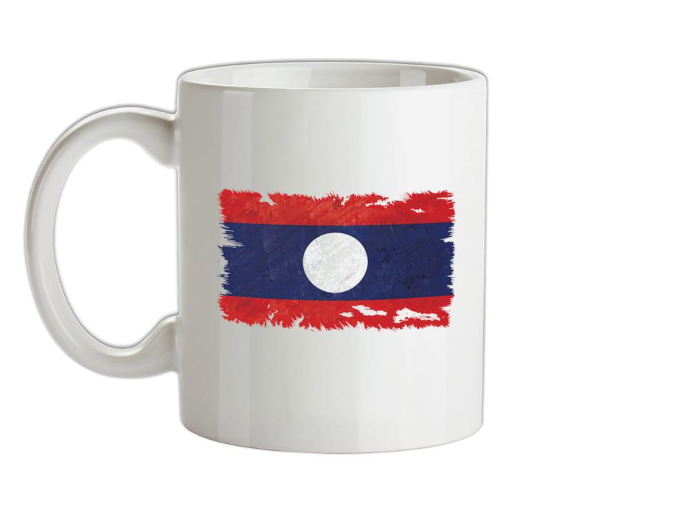 Laos Grunge Style Flag Ceramic Mug